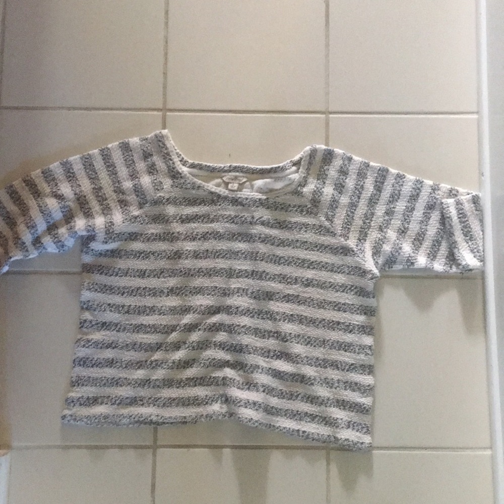 fuzzy 3/4 sleeve sweater